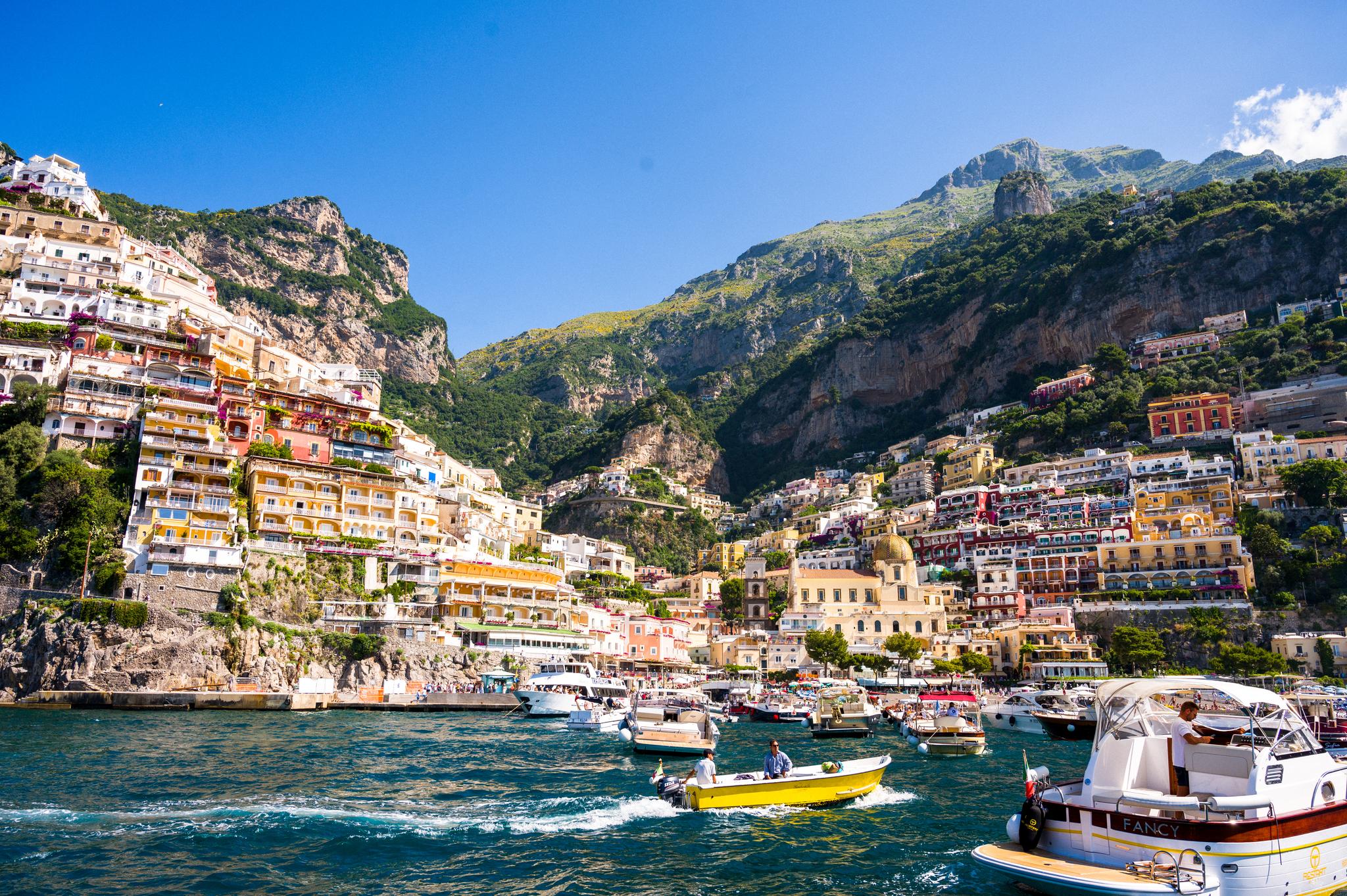 Entering Positano