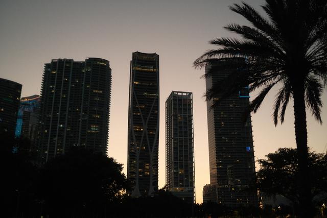 Urban Sunset Silhouette